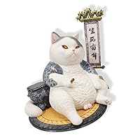 Amazon.co.jp: JXK タトゥー猫の彫像 黄色 貫禄ある雰囲気 精緻な